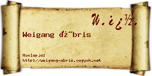 Weigang Ábris névjegykártya